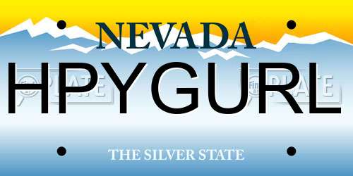 HPYGURL Nevada License Plate