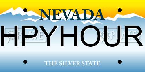 HPYHOUR Nevada License Plate