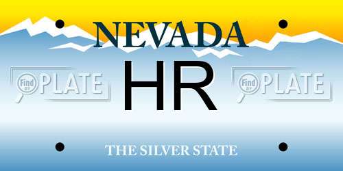 HR Nevada License Plate