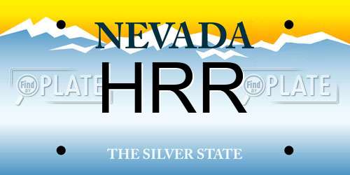 HRR Nevada License Plate