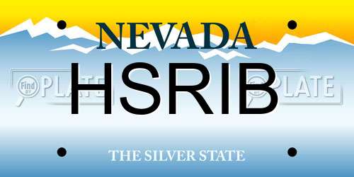 HSRIB Nevada License Plate
