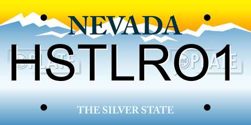 HSTLRO1 Nevada License Plate