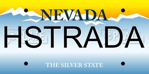 HSTRADA Nevada License Plate