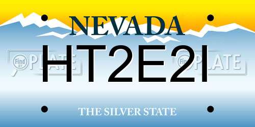 HT2E2I Nevada License Plate