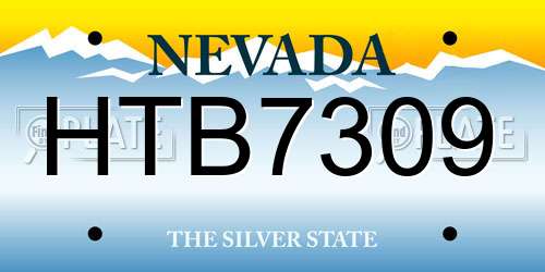 HTB7309 Nevada License Plate