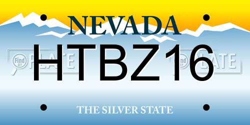 HTBZ16 Nevada License Plate