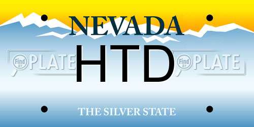 HTD Nevada License Plate