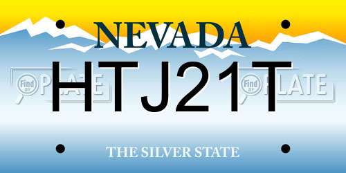 HTJ21T Nevada License Plate