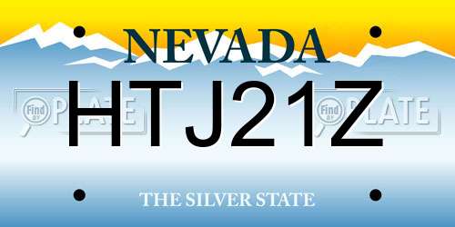 HTJ21Z Nevada License Plate