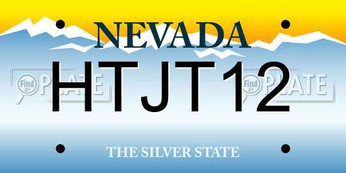 HTJT12 Nevada License Plate