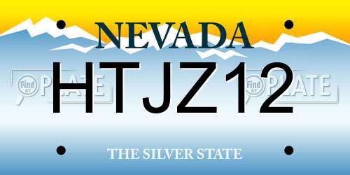 HTJZ12 Nevada License Plate
