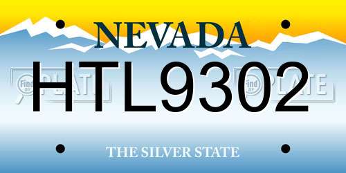HTL9302 Nevada License Plate