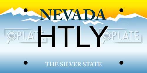 HTLY Nevada License Plate