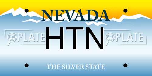 HTN Nevada License Plate