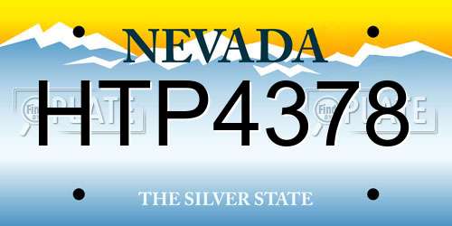 HTP4378 Nevada License Plate