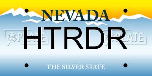HTRDR Nevada License Plate