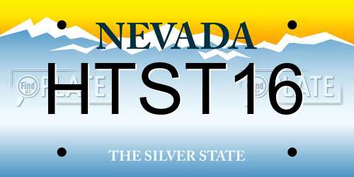 HTST16 Nevada License Plate