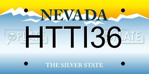 HTTI36 Nevada License Plate