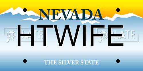 HTWIFE Nevada License Plate