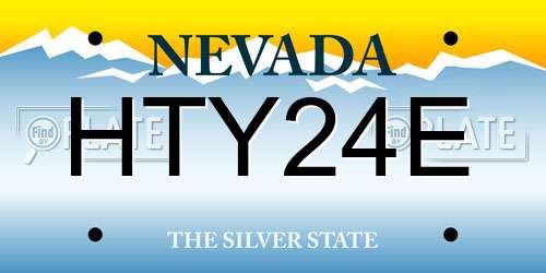 HTY24E Nevada License Plate