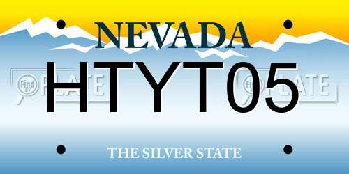 HTYT05 Nevada License Plate