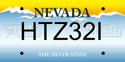 HTZ32I Nevada License Plate