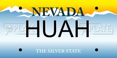 HUAH Nevada License Plate