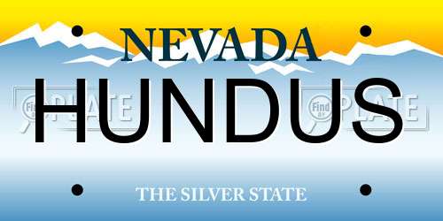 HUNDUS Nevada License Plate