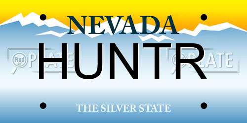 HUNTR Nevada License Plate