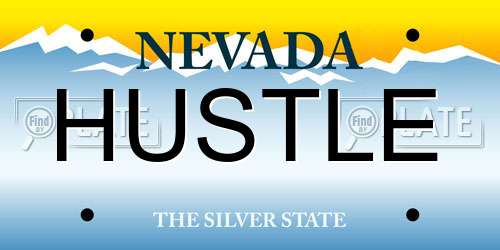HUSTLE Nevada License Plate