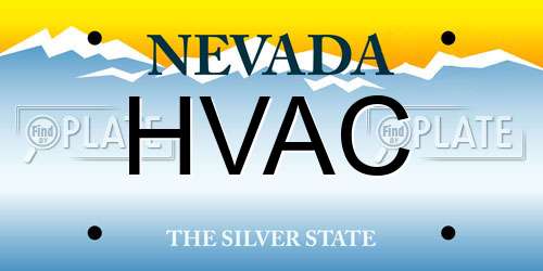 HVAC Nevada License Plate