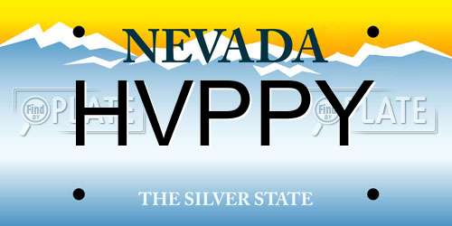 HVPPY Nevada License Plate