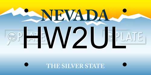 HW2UL Nevada License Plate