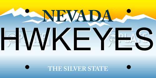 HWKEYES Nevada License Plate