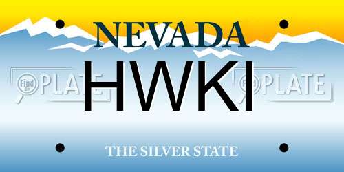 HWKI Nevada License Plate