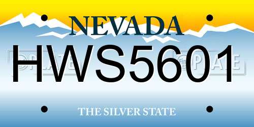 HWS5601 Nevada License Plate