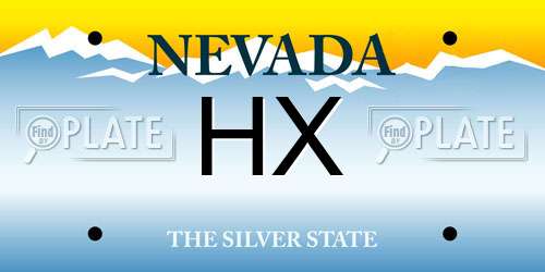 HX Nevada License Plate