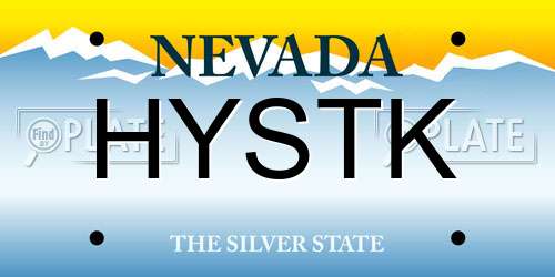 HYSTK Nevada License Plate