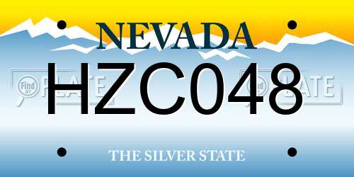 HZC048 Nevada License Plate