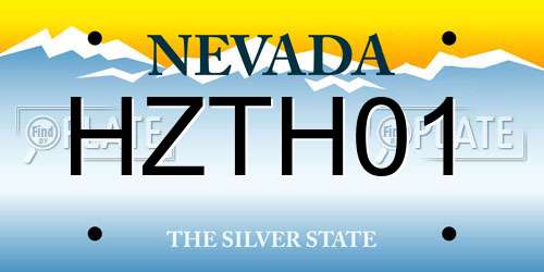 HZTH01 Nevada License Plate