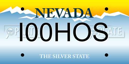 I00HOS Nevada License Plate
