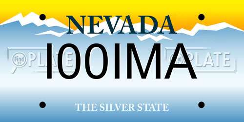 I00IMA Nevada License Plate