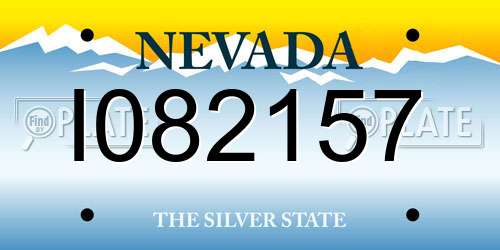 I082157 Nevada License Plate