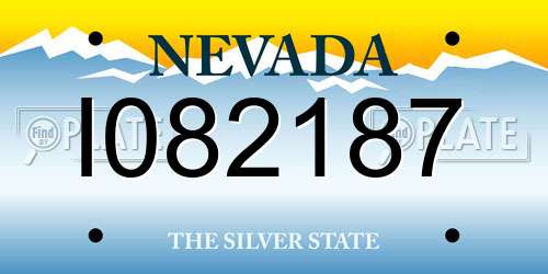 I082187 Nevada License Plate