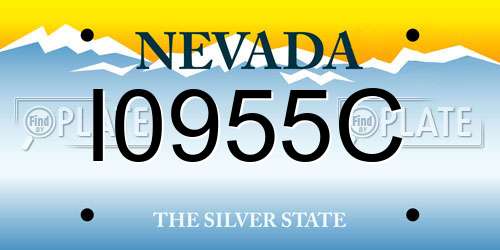 I0955C Nevada License Plate