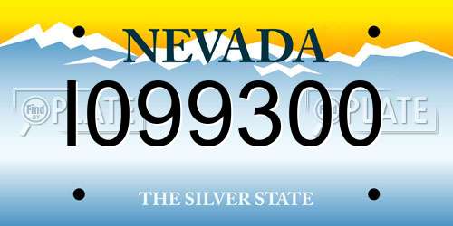 I099300 Nevada License Plate