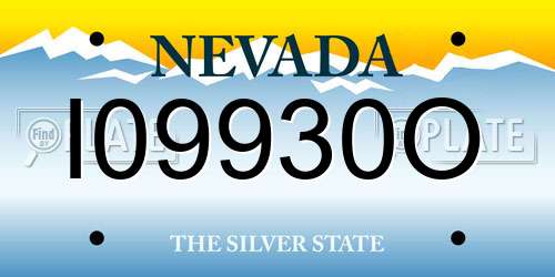 I09930O Nevada License Plate