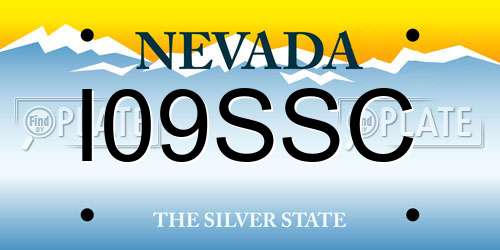 I09SSC Nevada License Plate