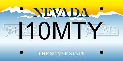 I10MTY Nevada License Plate