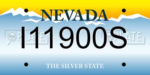 I11900S Nevada License Plate